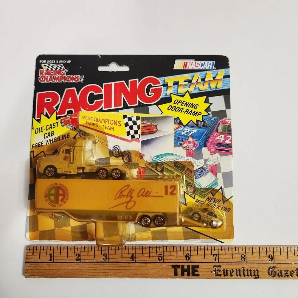 1991 Racing Team Transporter #12 Bobby Allison With Mini Stock Car #12